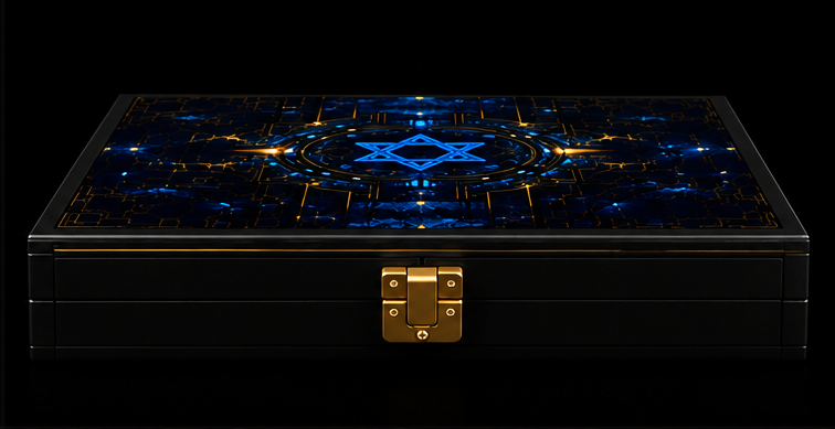 Israel Heritage Luxury Backgammon Set – front view