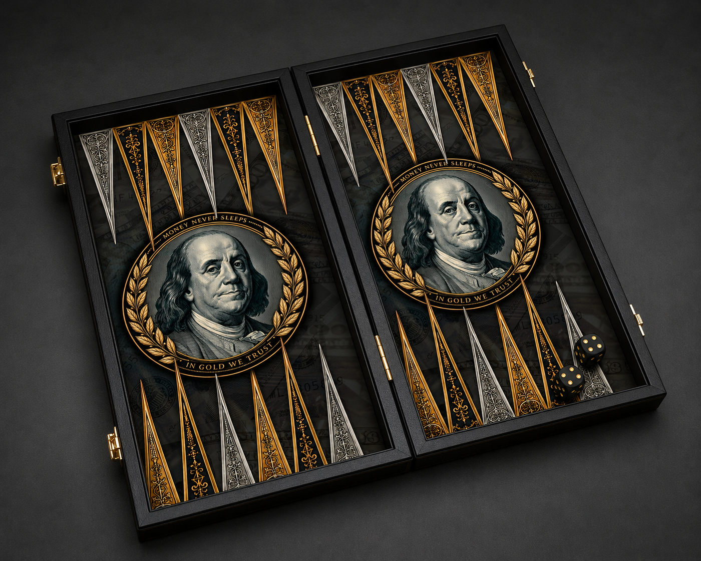 Black Gold Reserve Luxury Backgammon Set