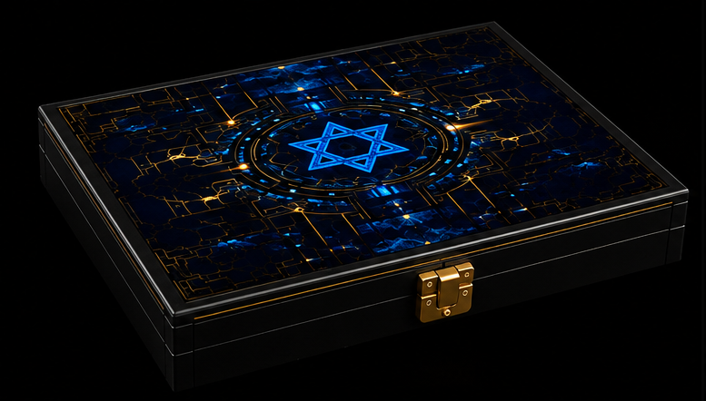 Israel Heritage Luxury Backgammon Set – closed exterior view