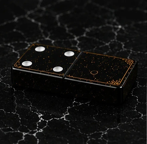 Midnight Gold Luxury Domino Set – side profile