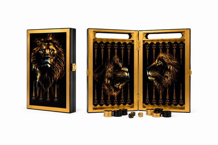 Premium Royal Lion Backgammon Set – product view 1