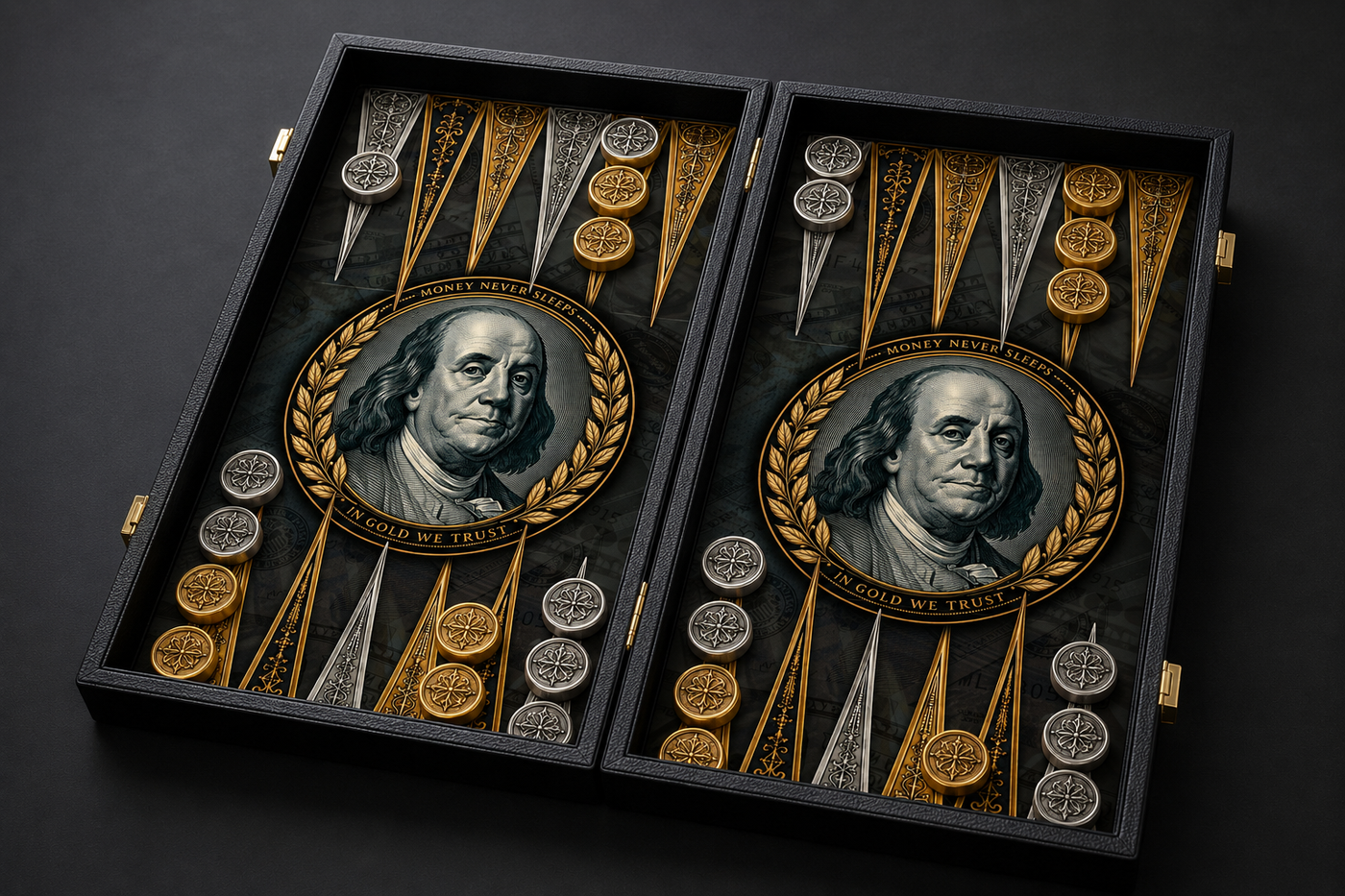 Black Gold Reserve Luxury Backgammon Set