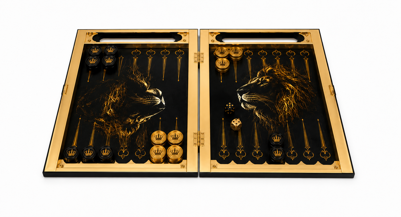 Premium Royal Lion Backgammon Set – product view 8